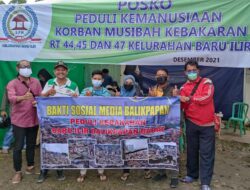 Aksi Peduli Jurnalis Balikpapan Terhadap Korban Kebakaran di Baru Ilir