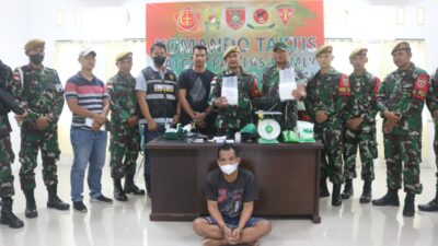 Penyelundupan 2,1 Kilogram Sabu Berhasil Digagalkan Satgas Pamtas Yonarmed 18/K