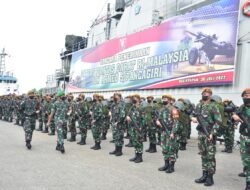 Berjumlah 450 Personel Satgas Pamtas Darat RI-Malaysia Yonarmed 5/Pancagiri Tiba di Balikpapan