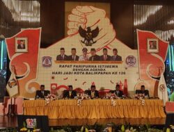 Paripurna Istimewa DPRD Balikpapan, Menyambut HUT ke-126 Kota Balikpapan