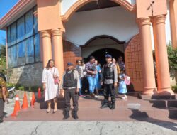 Batalyon A Pelopor Brimob Kaltim Optimalkan Patroli dan Pengamanan Gereja di Kota Balikpapan