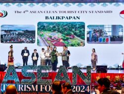 Balikpapan Berhasil Raih penghargaan Clean Tourist City Awards ASEAN Tourism Awards Tahun 2024 di Vientiane Laos.