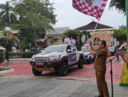 Kirab Piala Adipura Kencana Melewati Jl Jenderal Sudirman Menuju BSCC Dome
