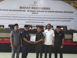 Rapat Paripurna DPRD, Pemkot Balikpapan Sampaikan Nota Keuangan Perubahan APBD 2025, Ada Defisit Rp43,69 Miliar