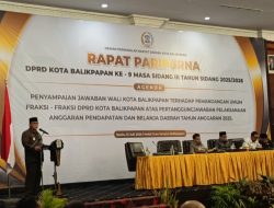Rapat Paripurna DPRD, Soroti Air Bersih hingga Banjir, DPRD Balikpapan Minta Pemkot Optimalkan Kinerja APBD