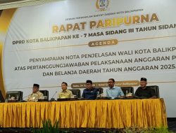 DPRD Balikpapan Terima Nota Pertanggungjawaban Pelaksanaan APBD 2025